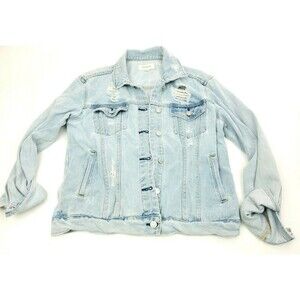Pacsun Destroyed Denim Jacket Women's Size M